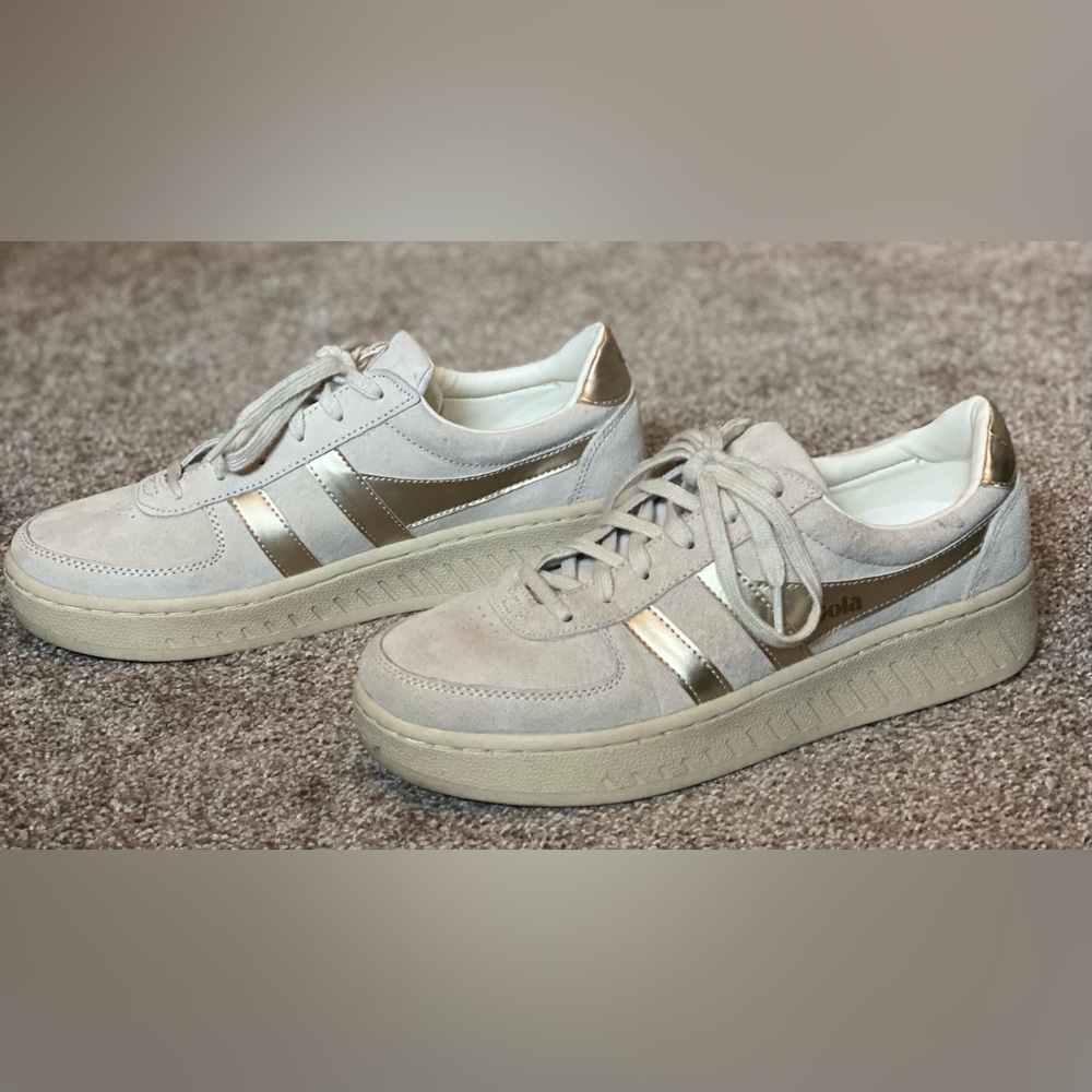 Gola Women's Sneakers in Cream and Gold - Picture 2 of 9